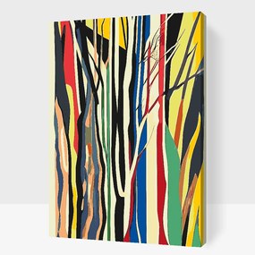 Gario Maľovanie podľa čísel Abstraktné stromy vo farbách Rozmery: 40 x 60 cm, Rámovanie: S vnútorným rámom