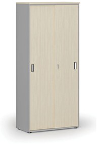 Skriňa so zasúvacími dverami PRIMO GRAY, 1781 x 800 x 420 mm, sivá/dub prírodný