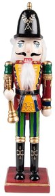 Vianočná dekorácia socha Luskáčik vo farebnom obleku - 9*7*30 cm