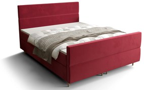 Manželská posteľ  Boxspring 140 cm Flu plus (bordová) (s matracom a úložným priestorom). Akcia -19%. Vlastná spoľahlivá doprava až k Vám domov. 1046572