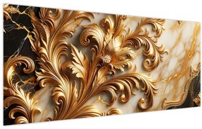 Obraz - Mramor so zlatom (120x50 cm)