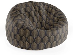 Sablio Sedací vak Cocoon Zlaté listy - 115 x 75 cm x 45 cm