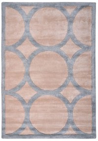 Viskózový koberec 160 x 230 cm béžová a sivá MALAN Beliani