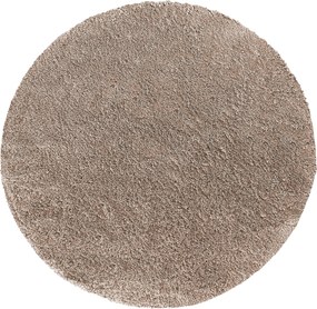 Okrúhly shaggy koberec v karamelovo-hnedom odtieni Camel Rozmer: 60 cm