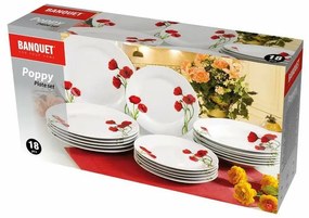 Banquet Red Poppy 18-dielna tanierová súprava