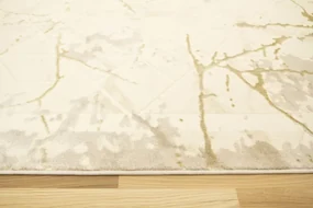 Koberec Allora Plus B919A Marmur Trojuholníky béžový / krémový / zlatý