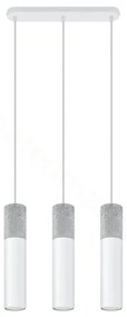 Sollux SL.0649 - Luster na lanku BORGIO 3xGU10/40W/230V betón/kov biela