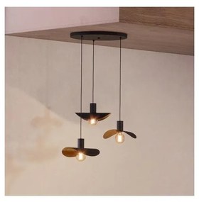 Eglo 390395 - Luster na lanku SACEDA 3xE27/40W/230V čierna/zlatá