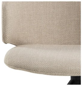 Béžové čalúnené jedálenské kreslo s podrúčkami Ella – Actona