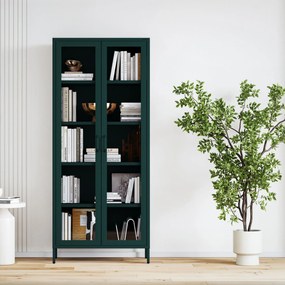 Vitrína ANGELO, 800 x 1850 x 450 mm, Modern: fľaškovo zelená