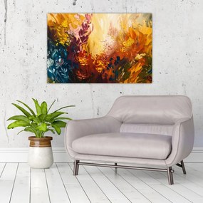 Obraz - Abstraktná maľba kvetov (90x60 cm)
