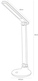 Zuma Line 1913-BK-LED Nabíjacia stolná lampa LED/6W/1200mAh 3000/4500/6000K čierna