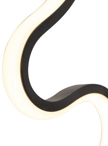 Moderná nástenná lampa čierna vrátane LED - Plomp