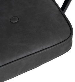 Antracitová kancelárska stolička z imitácie kože – Ixia