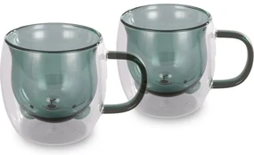 Lamart LT9127 2-dielna súprava pohárov Bear Vaso, 250 ml, zelená