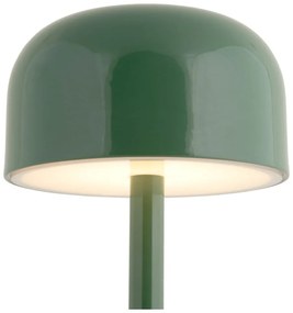 Zelená LED stolová lampa s kovovým tienidlom (výška 24,5 cm) James – Leitmotiv