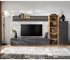 Obývacia stena Silk 3 Anwt Sk3 Antracit/Wotan