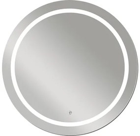 Guľaté zrkadlo do kúpeľne s LED osvetlením Silver Sun Ø 78 cm