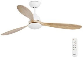 FARO 33524 - LED Stropný ventilátor POROS LED/15W/230V biela/hnedá