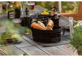 Čierna ošatka na pečivo so stojanom Wenko Black Outdoor Kitchen Bela