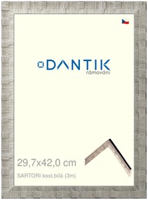 DANTIK rám na obraz 29,7x42 | SARTORI kost.bílá (Plexi Čiré)