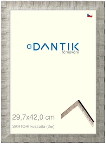DANTIK rám na obraz 29,7x42 | SARTORI kost.bílá (Plexi Čiré)