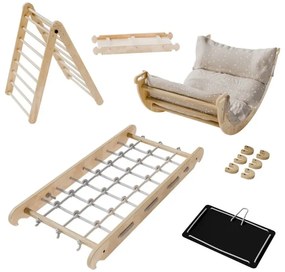 Detská lezecká zostava 5v1, vnútorná, v štýle Montessori