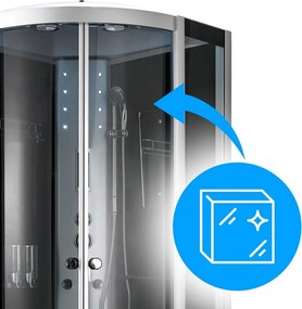 BPS-koupelny Hydromasážny box WSH7120S, 90x90 so saunou