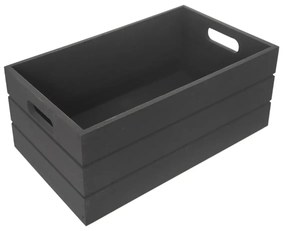 Orion Drevená debnička, antracitová, 36 x 26 x 15 cm, L