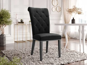 Čalúnená jedálenská stolička Piewik, Dostupné poťahy: Magic Velvet 2250, Farby nožičiek: čierna