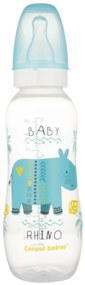 Canpol babies Fľaša s potlačou Rhino 250 ml, modrá