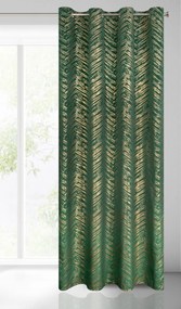 ZATEMŇOVACÍ ZÁVES NA KRÚŽKOCH SARA 140X250 CM TMAVOZELENÁ