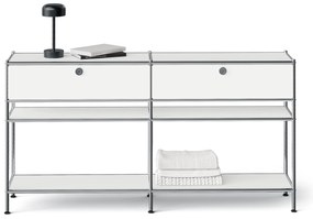 Kovová konzola »CN3 Slim Line« s 2 zásuvkami, biela