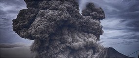 Obraz - Sopečná erupcia (120x50 cm)