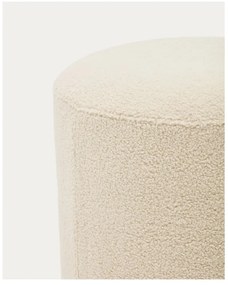 Krémový taburet z textílie buklé Kaeli – Kave Home