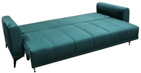 Rozkladacia pohovka s úložným priestorom Grace Big Sofa - smaragdová / horčicová