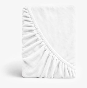 Goldea mikroplyšová elastická plachta deluxe – biela 180 x 200 cm