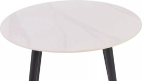 Okrúhly jedálenský stôl Rion 90 cm biely/čierny