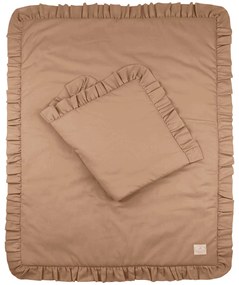 Sada do postýlek s volánem čokoládová 80x100cm