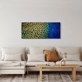 Obraz - Pávie perie (120x50 cm)