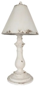Biela kovová retro stolná lampa Ø26