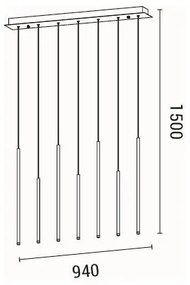 LED Luster na lanku LED/16W/230V 3000K