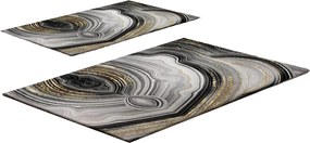 Sivé/v zlatej farbe kúpeľňové predložky v súprave 2 ks 60x100 cm CT – Foutastic