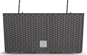 Plastový balkónový kvetináč DRC400W 39,5 cm - hnedá