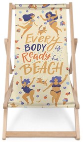 Drevené plážové lehátko Every Body is Beach Body