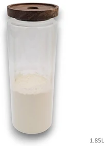 Dóza na potraviny, sklenená, s akáciovým vekom BOROSIL, 1,85 l