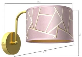 Nástenné svietidlo ZIGGY 1xE27/60W/230V ružová/zlatá