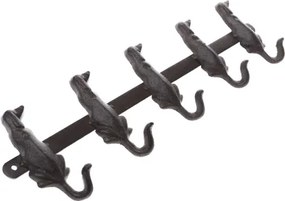 Nástenný vešiak Liatinoví psíci, 5x háčik%