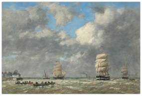 Obraz - Eugène Boudin, Le Havre, reprodukcia (90x60 cm)