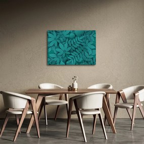 Obraz - Tyrkysové listy (70x50 cm)